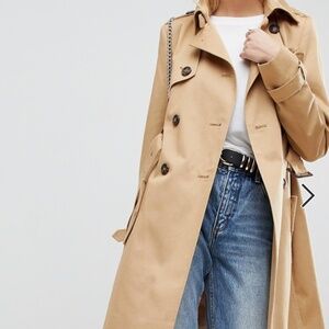ASOS Classic Trench Coat - Stone / US 4